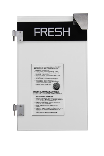 Left glass door 16oz Black (FRESH)