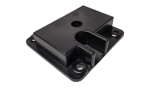 Black gear plate receiver for popcorn machine