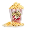Bullseye popcorn bucket with popped popcorn